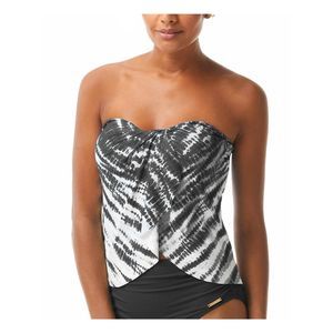 VINCE CAMUTO SWIM Women's Black Sweetheart Layered Tankini Swimsuit Top XS